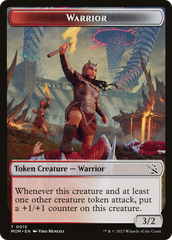 Warrior // Wrenn and Realmbreaker Emblem Double-Sided Token [March of the Machine Tokens] | Pegasus Games WI