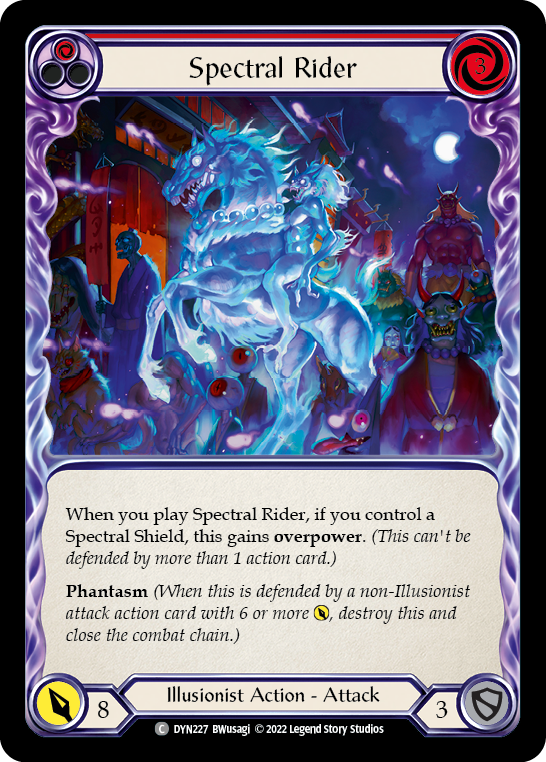 Spectral Rider (Red) [DYN227] (Dynasty)  Rainbow Foil | Pegasus Games WI
