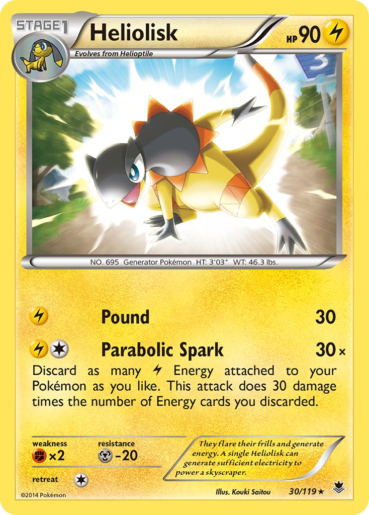 Heliolisk (30/119) (Theme Deck Exclusive) [XY: Phantom Forces] | Pegasus Games WI
