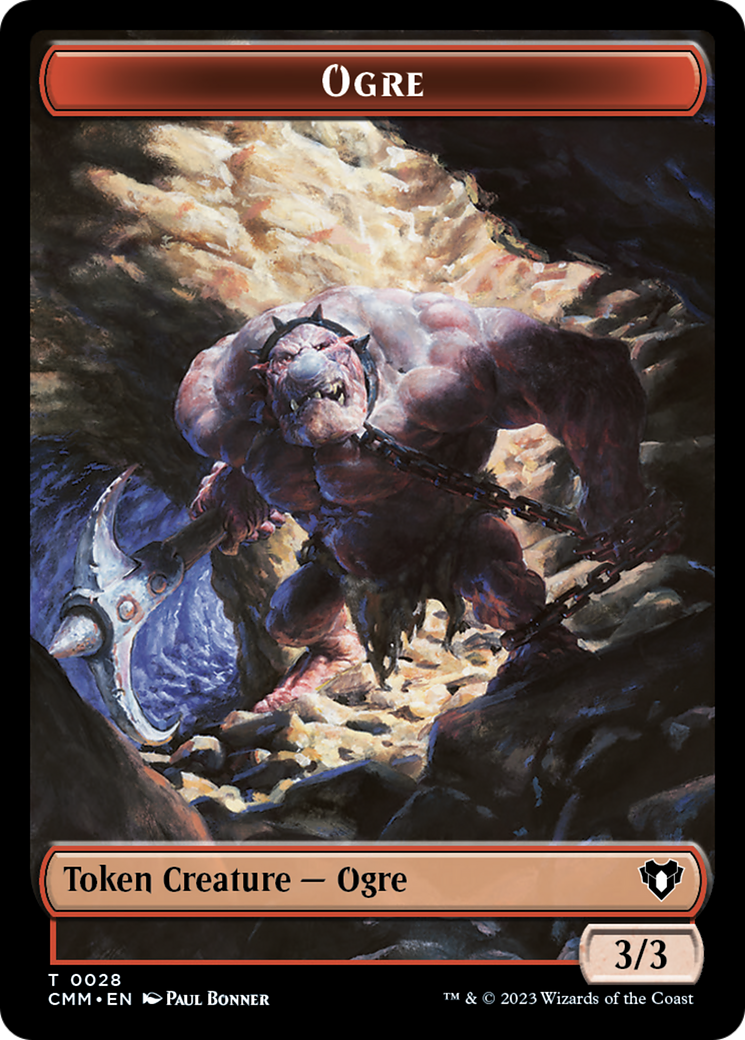 Treasure // Ogre Double-Sided Token [Commander Masters Tokens] | Pegasus Games WI