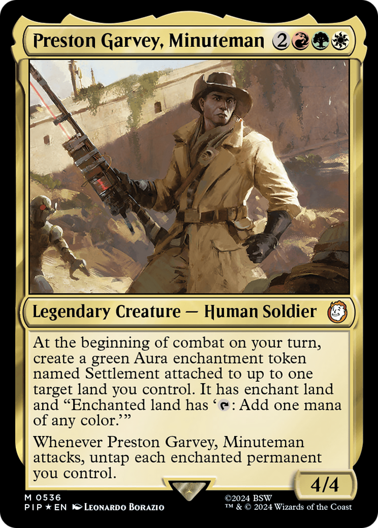 Preston Garvey, Minuteman (Surge Foil) [Fallout] | Pegasus Games WI