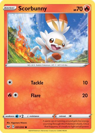 Scorbunny (031/202) (Premium Collection) [Sword & Shield: Base Set] | Pegasus Games WI