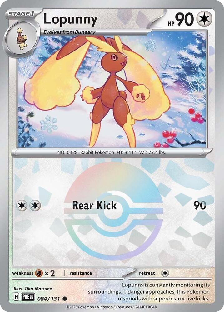 Lopunny (084/131) (Poke Ball Pattern) [Scarlet & Violet: Prismatic Evolutions] | Pegasus Games WI