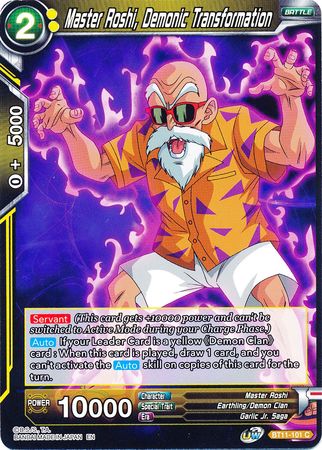 Master Roshi, Demonic Transformation (BT11-101) [Vermilion Bloodline] | Pegasus Games WI