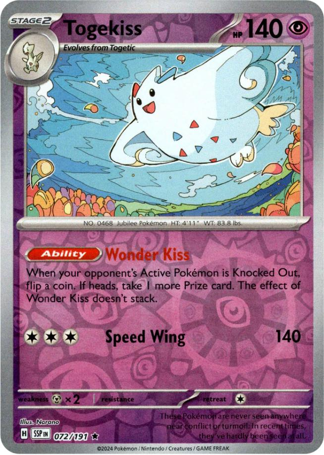 Togekiss (072/191) [Scarlet & Violet: Surging Sparks] | Pegasus Games WI