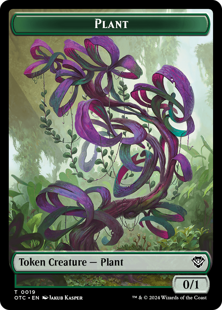 Plant Warrior // Plant Double-Sided Token [Outlaws of Thunder Junction Commander Tokens] | Pegasus Games WI