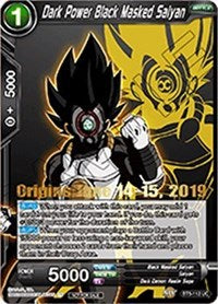 Dark Power Black Masked Saiyan (Origins 2019) (BT5-112_PR) [Tournament Promotion Cards] | Pegasus Games WI