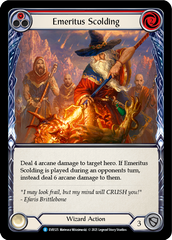 Emeritus Scolding (Red) [EVR125] (Everfest)  1st Edition Rainbow Foil | Pegasus Games WI