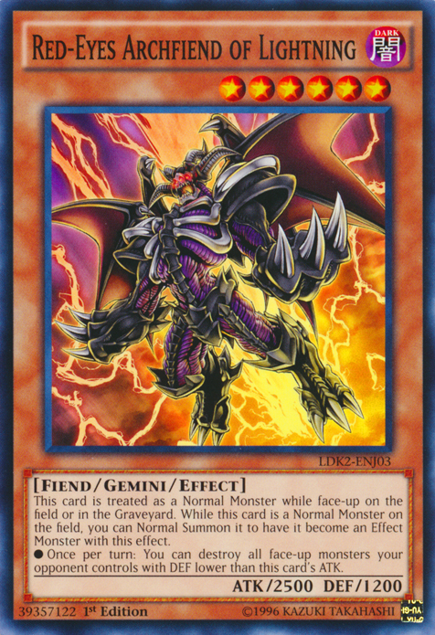 Red-Eyes Archfiend of Lightning [LDK2-ENJ03] Common | Pegasus Games WI