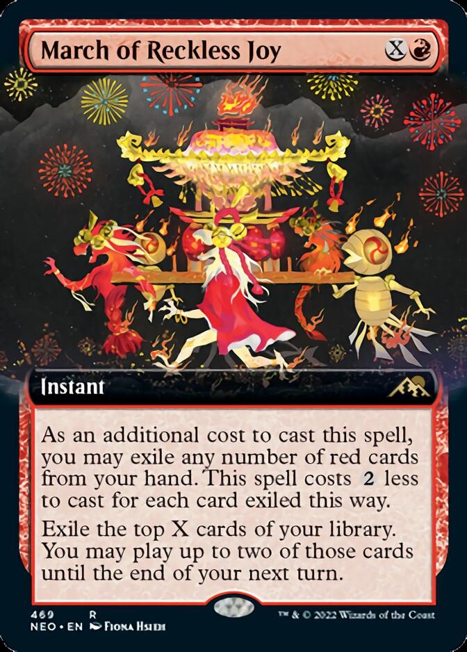 March of Reckless Joy (Extended Art) [Kamigawa: Neon Dynasty] | Pegasus Games WI