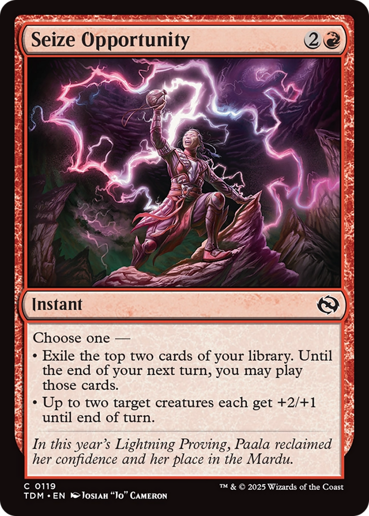Seize Opportunity [Tarkir: Dragonstorm] | Pegasus Games WI