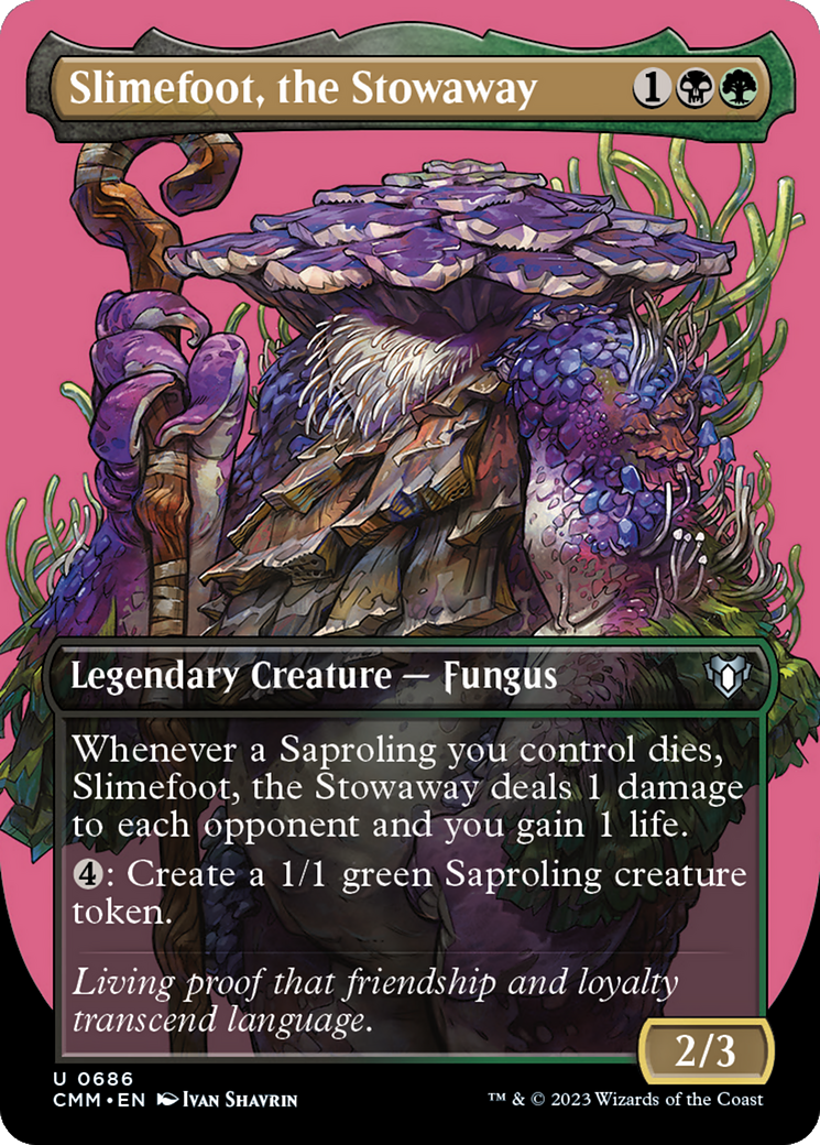 Slimefoot, the Stowaway (Borderless Profile) [Commander Masters] | Pegasus Games WI