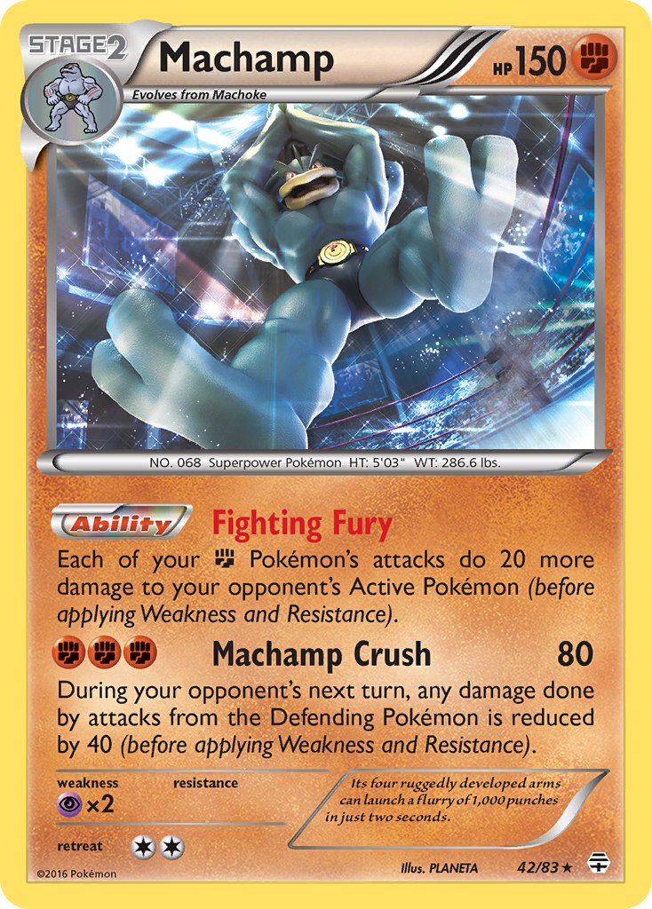 Machamp (42/83) (Theme Deck Exclusive) [XY: Furious Fists] | Pegasus Games WI