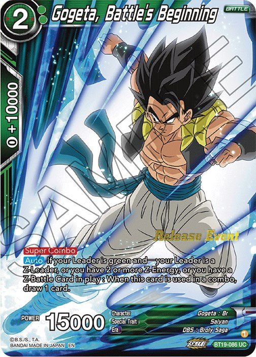 Gogeta, Battle's Beginning (Fighter's Ambition Holiday Pack) (BT19-086) [Tournament Promotion Cards] | Pegasus Games WI