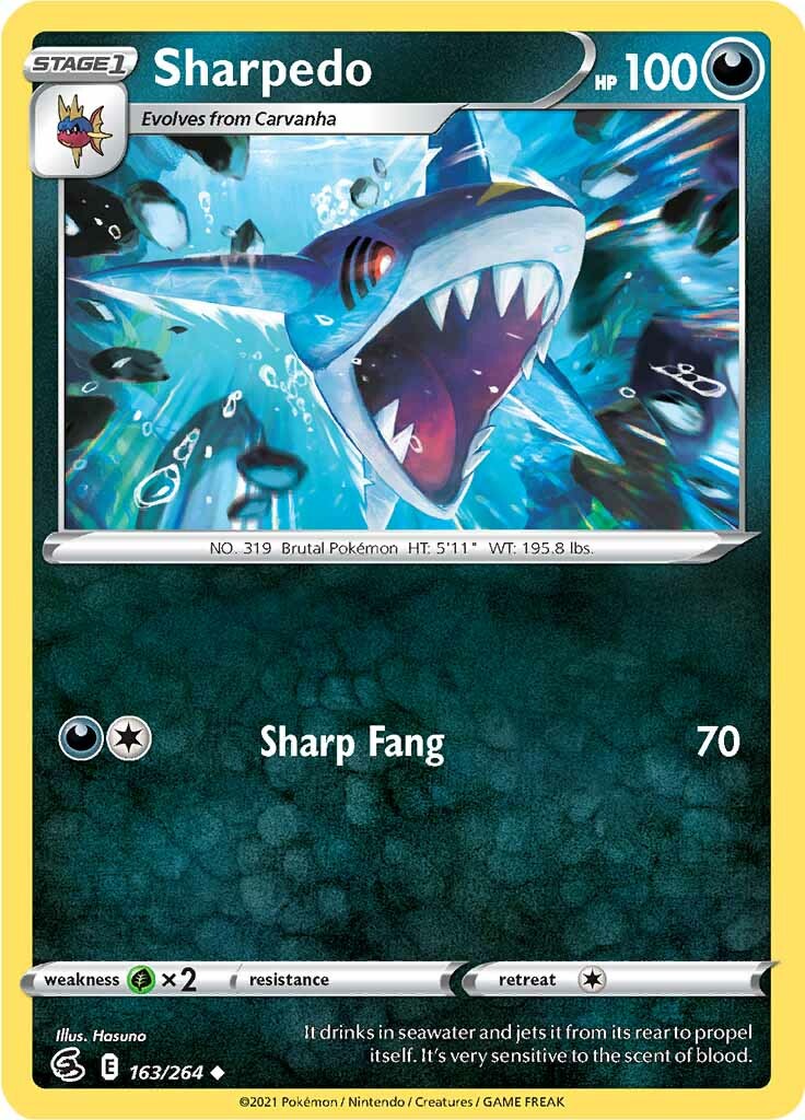 Sharpedo (163/264) [Sword & Shield: Fusion Strike] | Pegasus Games WI