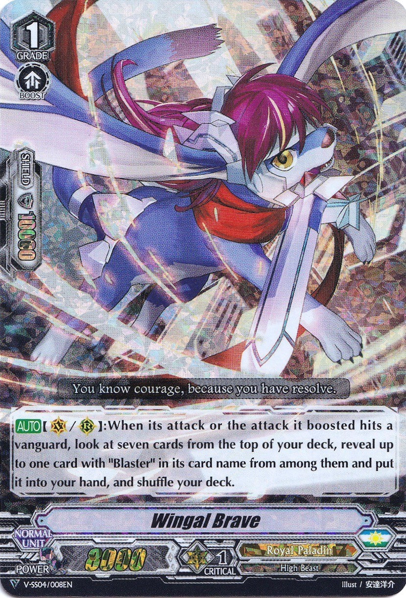 Wingal Brave (Parallel Foil) (V-SS04/008EN) [Majesty Lord Blaster] | Pegasus Games WI