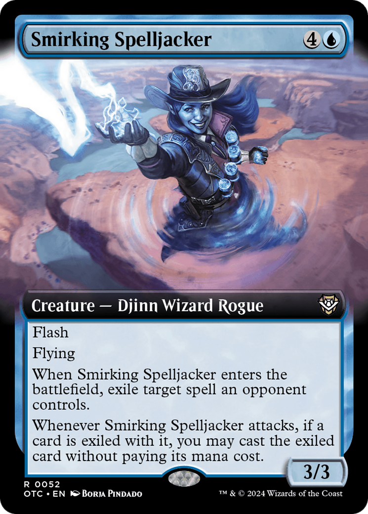 Smirking Spelljacker (Extended Art) [Outlaws of Thunder Junction Commander] | Pegasus Games WI