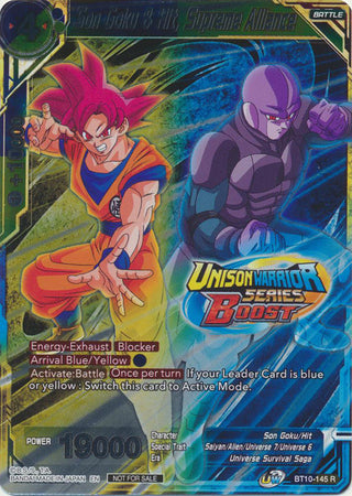 Son Goku & Hit, Supreme Alliance (Event Pack 08) (Alternate Foil) (BT10-145) [Tournament Promotion Cards] | Pegasus Games WI