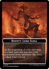 Bounty: Lord Fajjal // Bounty Rules Double-Sided Token [Outlaws of Thunder Junction Commander Tokens] | Pegasus Games WI