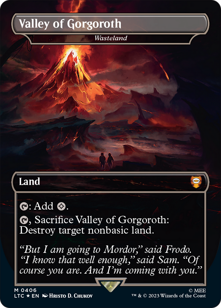 Valley of Gorgoroth - Wasteland (Surge Foil Realms and Relics) [The Lord of the Rings: Tales of Middle-Earth Commander] | Pegasus Games WI