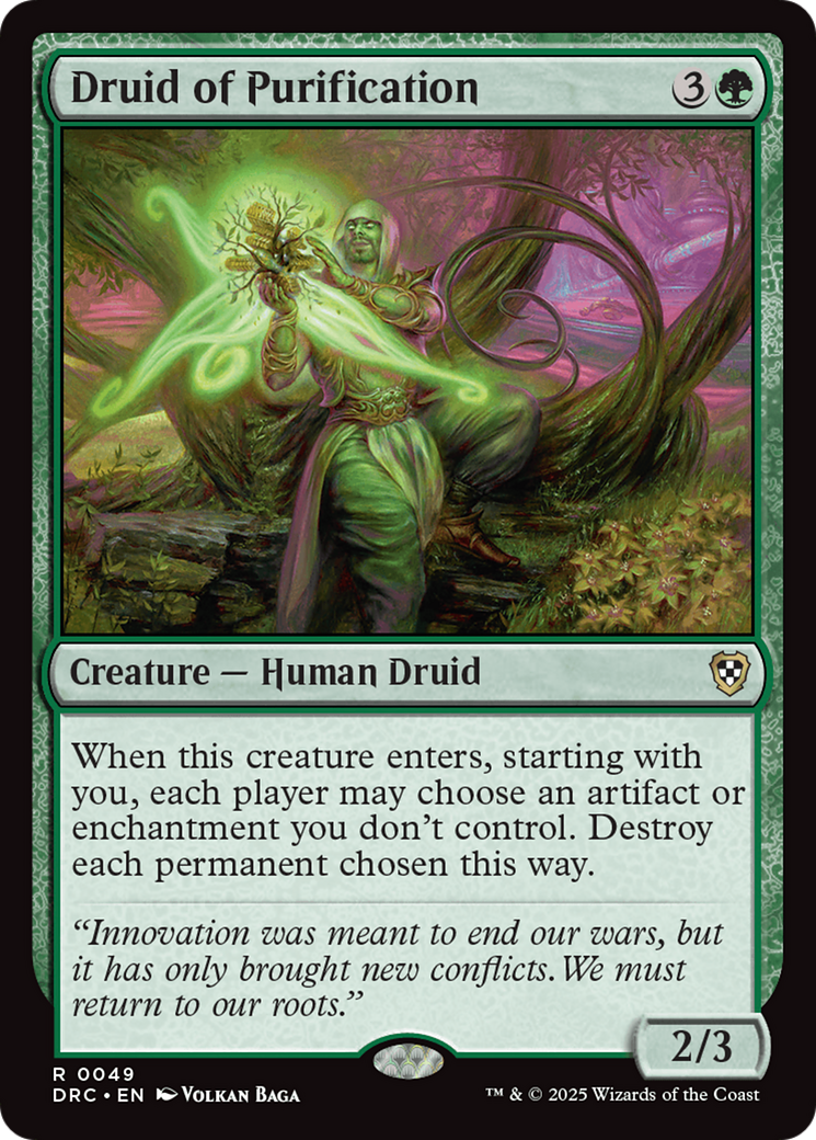 Druid of Purification [Aetherdrift Commander] | Pegasus Games WI