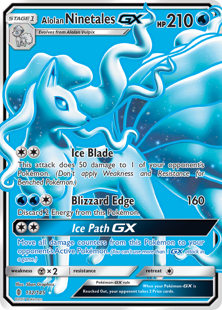 Alolan Ninetales GX (132/145) [Sun & Moon: Guardians Rising] | Pegasus Games WI