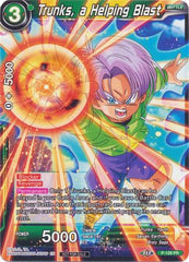 Trunks, a Helping Blast (Shop Tournament: Assault of Saiyans) (P-128) [Promotion Cards] | Pegasus Games WI