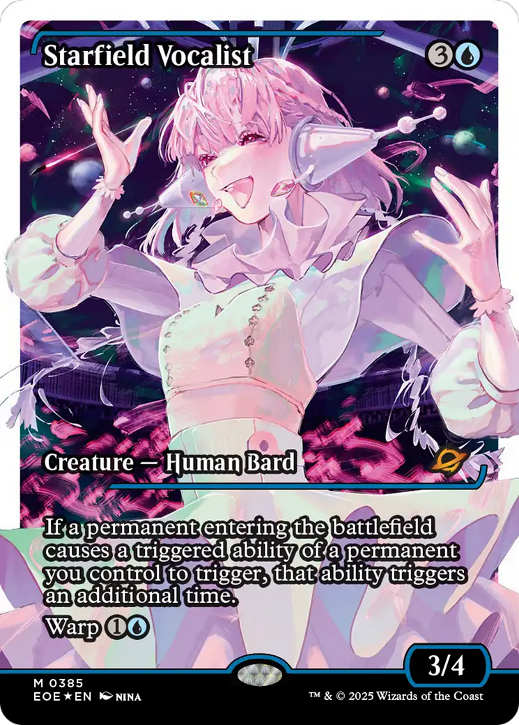 Starfield Vocalist (Showcase) (Fracture Foil) [Edge of Eternities] | Pegasus Games WI