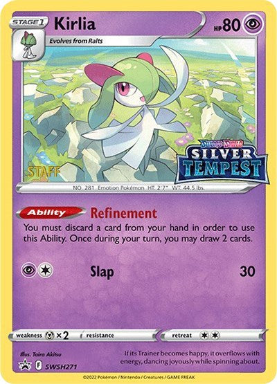 Kirlia (SWSH271) (Prerelease) (Staff) [Sword & Shield: Black Star Promos] | Pegasus Games WI