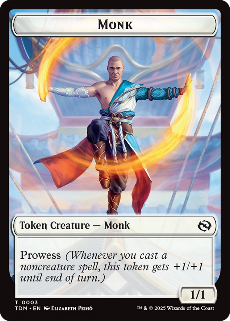 Elemental (0027) // Monk Double-Sided Token [Tarkir: Dragonstorm Commander Tokens] | Pegasus Games WI