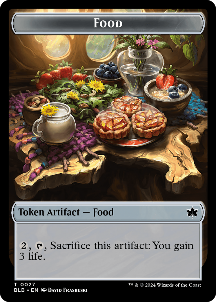 Food // Bushy Bodyguard Double-Sided Token [Bloomburrow Tokens] | Pegasus Games WI