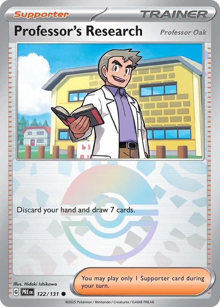 Professor's Research (122/131) [Professor Oak] (Poke Ball Pattern) [Scarlet & Violet: Prismatic Evolutions] | Pegasus Games WI