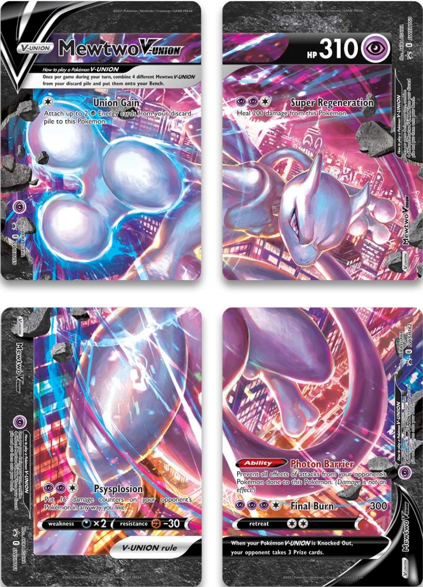 Mewtwo V-Union (Set of 4) [Sword & Shield: Black Star Promos] | Pegasus Games WI