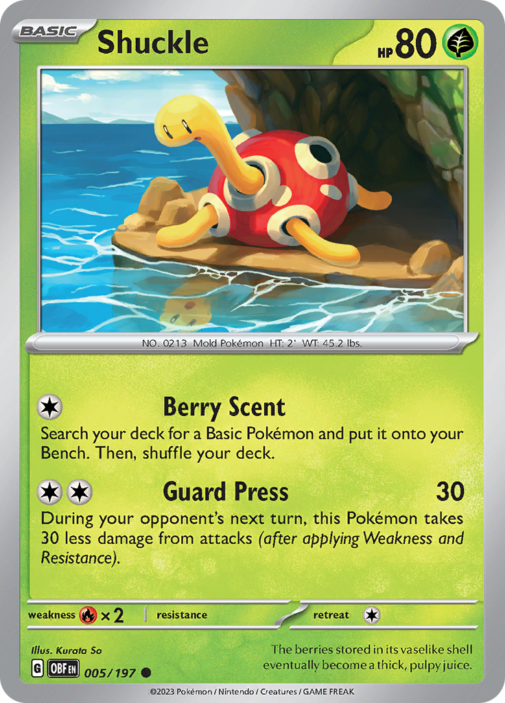 Shuckle (005/197) [Scarlet & Violet: Obsidian Flames] | Pegasus Games WI