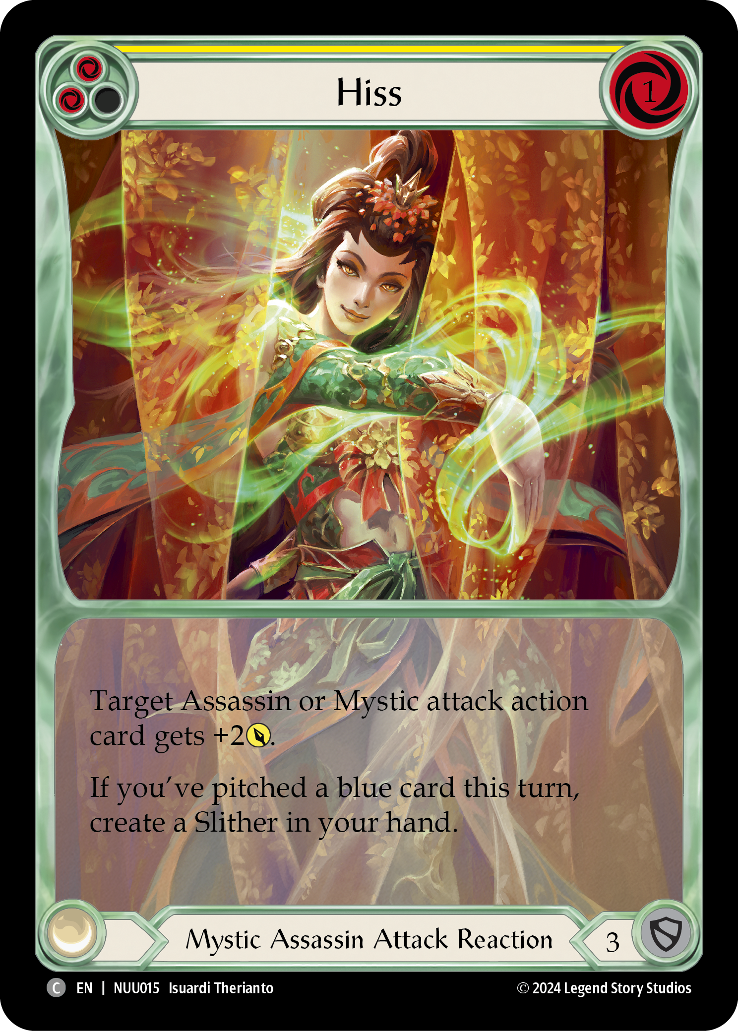 Hiss (Yellow) [NUU015] (Part the Mistveil Nuu Blitz Deck) | Pegasus Games WI