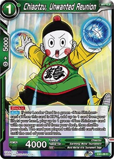 Chiaotzu, Unwanted Reunion (EB1-28) [Battle Evolution Booster] | Pegasus Games WI