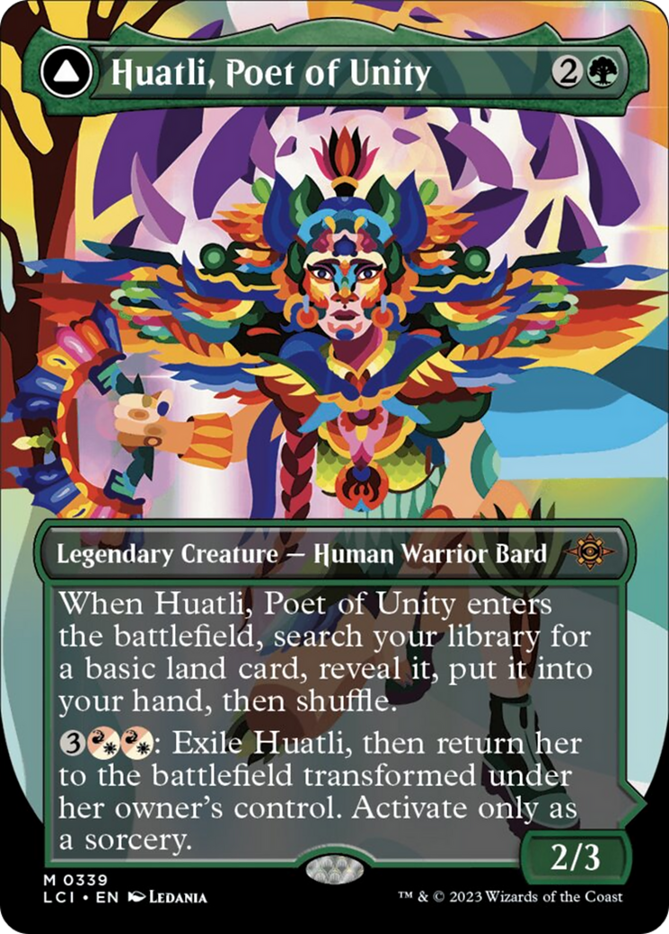Huatli, Poet of Unity // Roar of the Fifth People (Borderless) [The Lost Caverns of Ixalan] | Pegasus Games WI