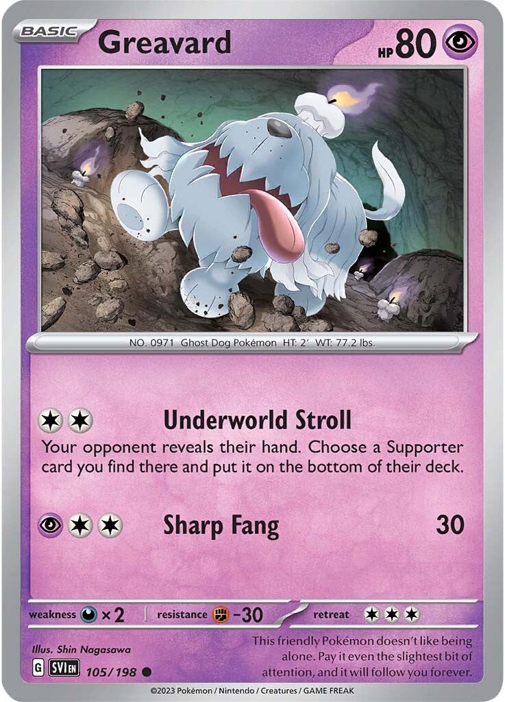 Greavard (105/198) [Scarlet & Violet: Base Set] | Pegasus Games WI