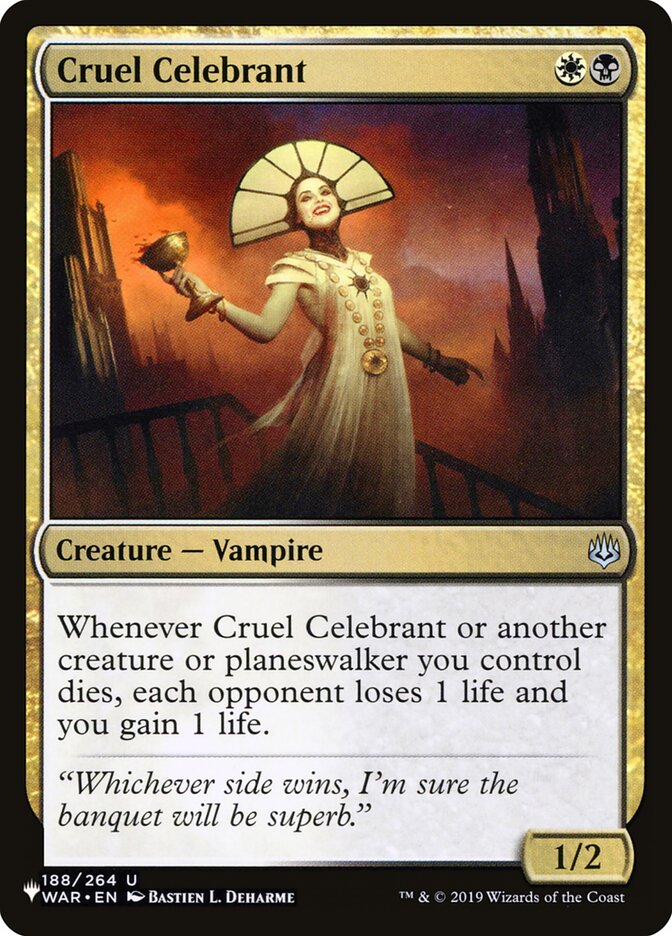 Cruel Celebrant [The List] | Pegasus Games WI