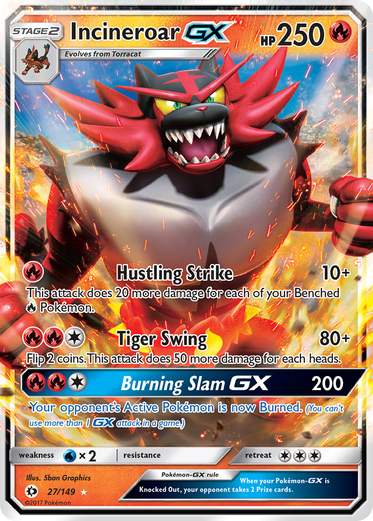 Incineroar GX (27/149) [Sun & Moon: Base Set] | Pegasus Games WI