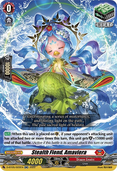 Stealth Fiend, Amaviera (D-BT05/022EN) [Triumphant Return of the Brave Heroes] | Pegasus Games WI