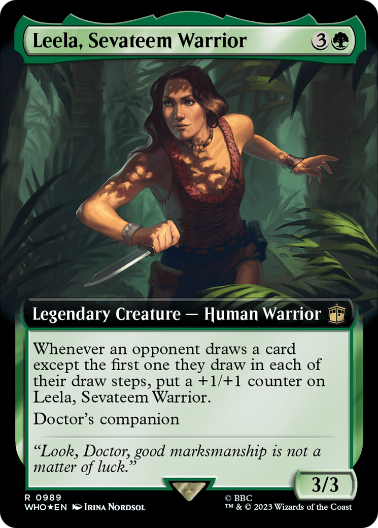 Leela, Sevateem Warrior (Extended Art) (Surge Foil) [Doctor Who] | Pegasus Games WI