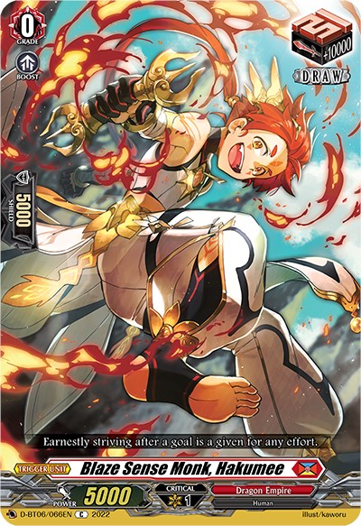 Blaze Sense Monk, Hakumee (D-BT06/066EN) [Blazing Dragon Reborn] | Pegasus Games WI