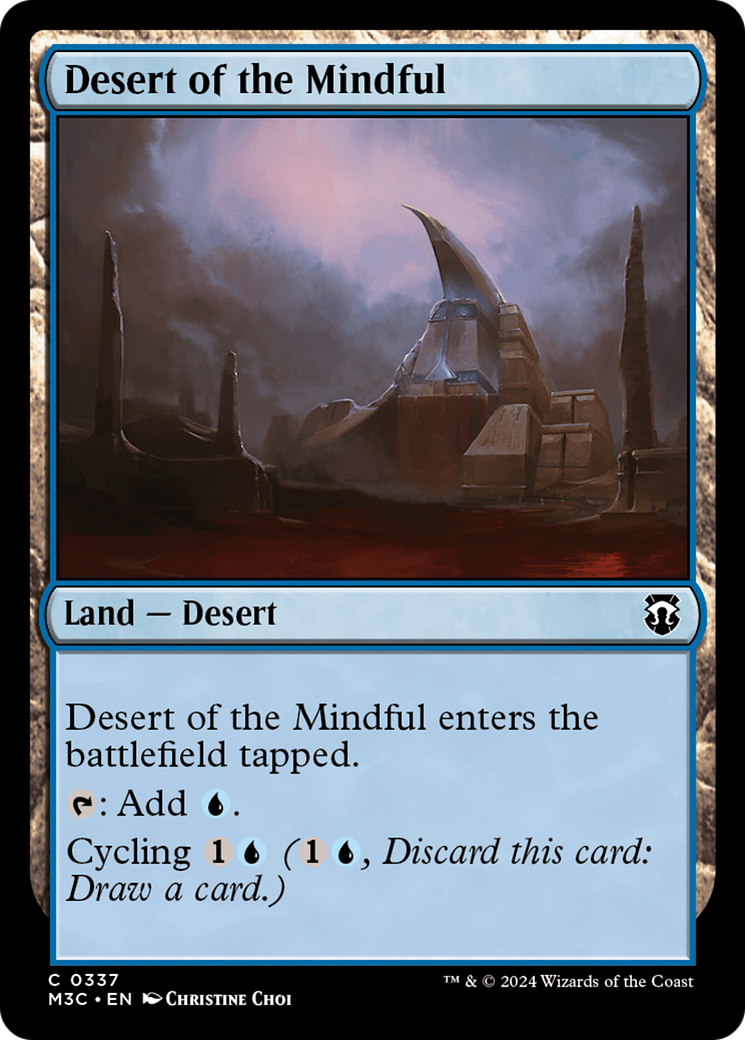 Desert of the Mindful (Ripple Foil) [Modern Horizons 3 Commander] | Pegasus Games WI