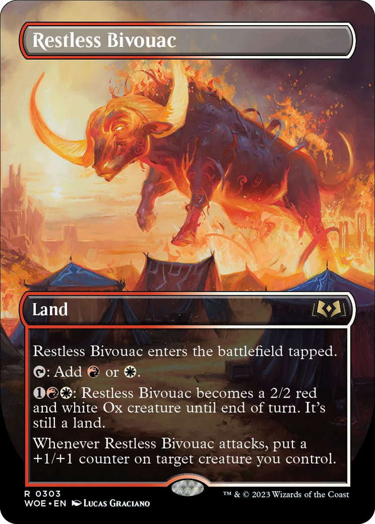 Restless Bivouac (Borderless Alternate Art) [Wilds of Eldraine] | Pegasus Games WI