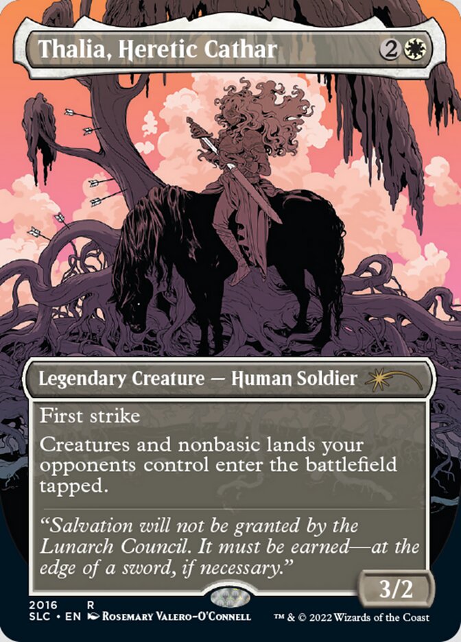 Thalia, Heretic Cathar (Borderless) [Secret Lair Countdown Kit] | Pegasus Games WI