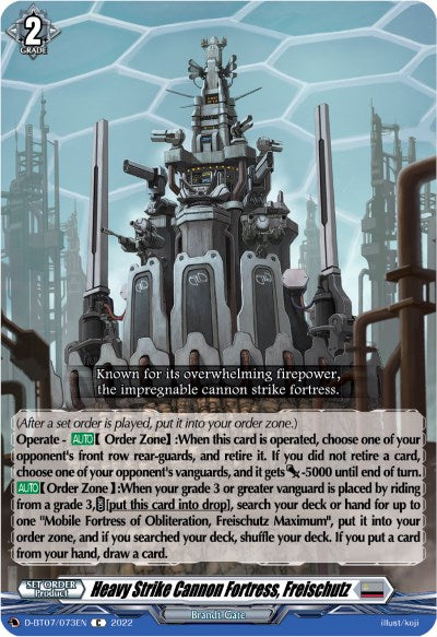 Heavy Strike Cannon Fortress, Freischutz (D-BT07/073EN) [Raging Flames Against Emerald Storm] | Pegasus Games WI