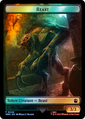 Soldier // Beast Double-Sided Token (Surge Foil) [Doctor Who Tokens] | Pegasus Games WI