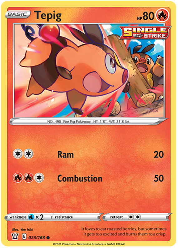 Tepig (023/163) [Sword & Shield: Battle Styles] | Pegasus Games WI