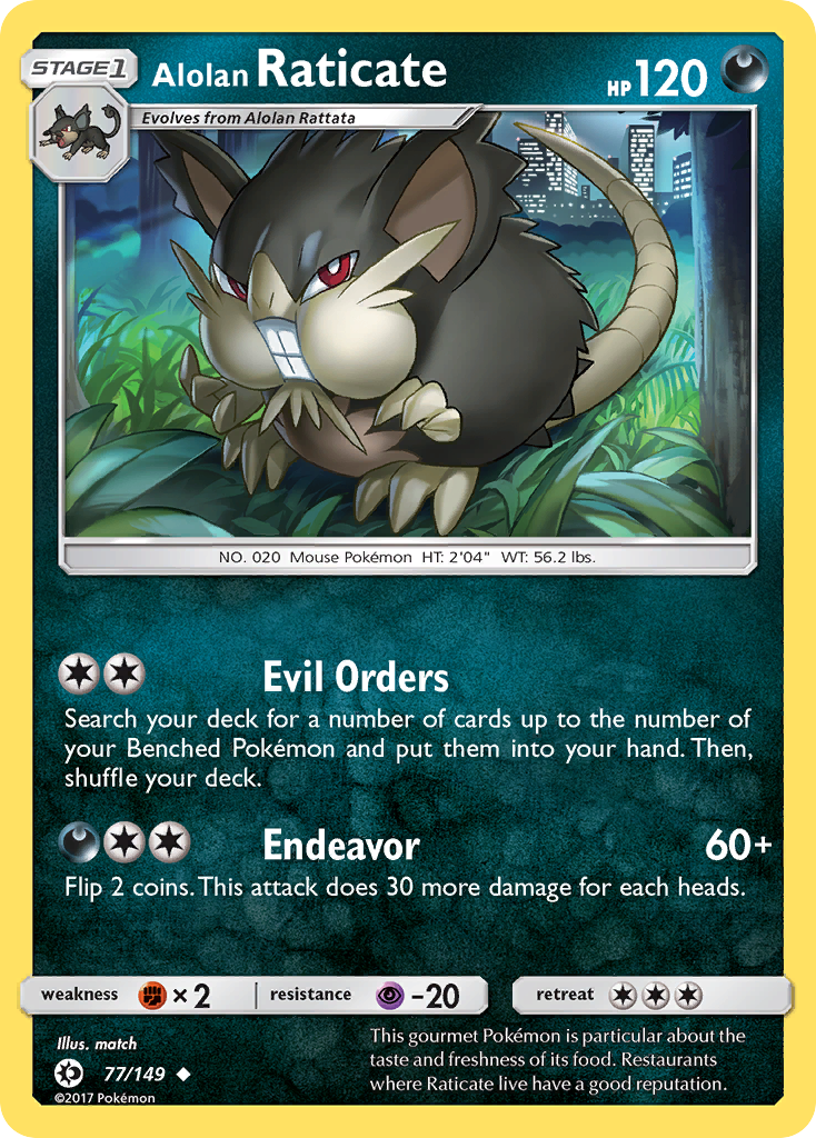 Alolan Raticate (77/149) [Sun & Moon: Base Set] | Pegasus Games WI